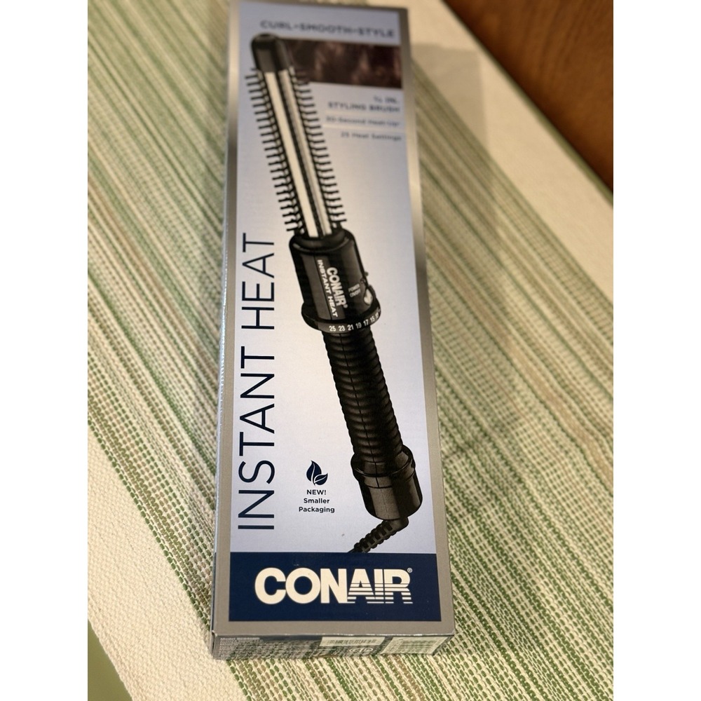 Conair Instant Heat 3/4 Inch Styling Brush 25 Heat Settings 30 Second Heat-up